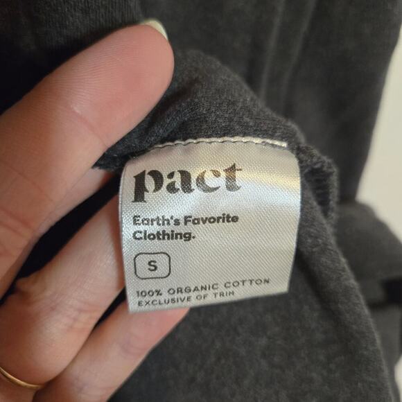 Pact Organic Cotton Hoodie Tank Dress Boho Lounge Stretch Gray Small Comfy - Picture 4 of 8